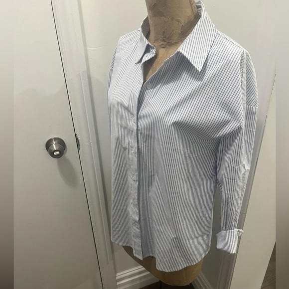 Cupio striped button up blouse cotton blend - Picture 2 of 7